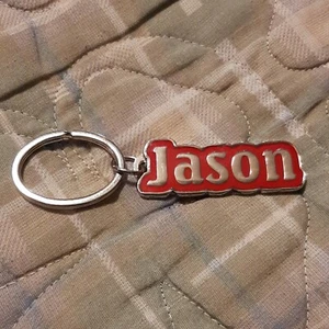 JASON Keychain Name Key Ring Metal Keyring Key Fob Key Holder Car Keys - Picture 1 of 4