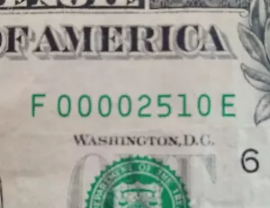 2013 FOUR DIGIT LOW Serial Number Four in a row 0s Fancy Serial Number 00002510 - Picture 1 of 5