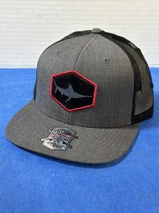 NWT Trucker Fathom Offshore Snapback Hat Marlin Fishing Tackle Black Mesh Logo - Picture 1 of 5