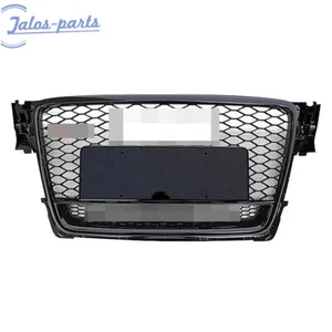 RS4 Style Honeycomb Front Grille Mesh Grill For 09-12 Audi A4 S4 B8 Quattro - Picture 1 of 4