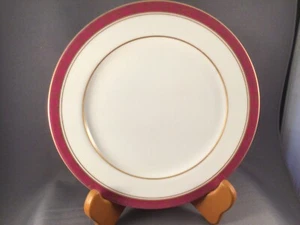 VINTAGE IMPERATRICE CINA "REYALTY" PIATTO INSALATA DESIGN ORO SU FASCIA MARRONE GIAPPONE - Foto 1 di 7