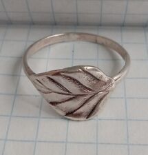 Vintage Ring Leaf Soviet Silver 916 test star the USSR Women's Jewelry size 7.3