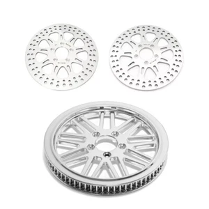 66Tooth 1" Rear Pulley Rotors for Harley Dyna Wide Glide Street Bob FXDB 07-17 - Picture 1 of 11