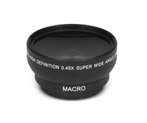 0.45x - 43mm HD Real Glass Brands Look Wide Angle Macro Resolution Lens - Picture 1 of 1