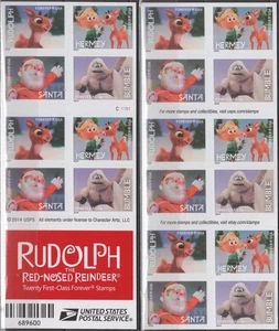 SC# 4949a (4946-49) – Christmas - Rudolph the Red-Nosed Reindeer Booklet of 20 - Picture 1 of 1