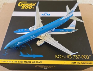 1:200 Boeing 737-900 KLM Royal Dutch Airlines 100th PH-BXP Gemini Jets - Picture 1 of 6