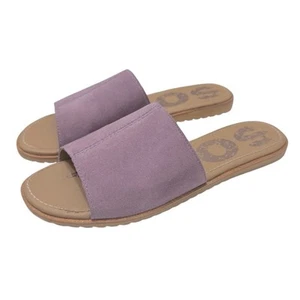 Sorel Ella Damen-Pantolette Block-Sandale schieferlila weiches Wildleder US-Größe 10 - Bild 1 von 9