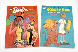 Vtg Scooby-Doo Where Are You! and Barbie and Skipper 1970s  Coloring Books USED - Picture 1 of 24