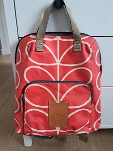 ETC by Orla Kiely Bestie Backpack in Red Multi Stem - Picture 1 of 17