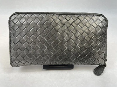 Cartera Bottega Veneta Plateada Cremallera Alrededor (141236981) Foto 1 de 4