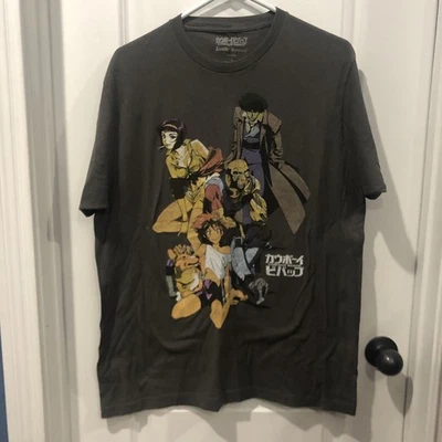 Camiseta Vaquero Bebop Spike Faya Jet Ed Ein Crew Anime Gris Talla Grande Foto 1 de 4