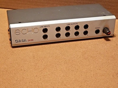 ECHO GINA 24/96 AUDIO INTERFACE BOX WITH COMPUTER AUDIO CABLE ECHO FREE/SHIP - Image 1 of 4