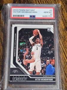 PSA 10 Victor Wembanyama 2023-24 Panini Instant #5 Wemby RC - NBA DEBUT - Spurs - Bild 1 von 1
