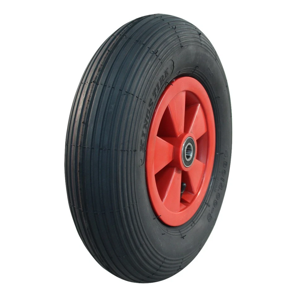 KINGS TIRE Komplettrad 4.80/4.00-8 V-5501A 2PR + 2.50Ax8 NL88 kunststoff, Rot - Bild 1 von 1