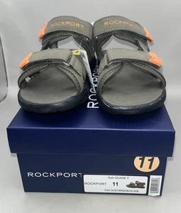 Rockport Kinder Größe 11 oliv/orange "Quade T" Sandalen Knöchelriemen neu mit Karton - Bild 1 von 8