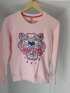 Kenzo Sweatshirt Piunk Size S/8 Big Embroidered Tiger In Neon Pink.KENZO - Foto 1 di 3