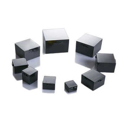 Black Storage Box Plastic with Hinged Lid Crafts Storage Organiser Medicine Box - Image 1 of 4