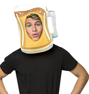 Adult Beer Mug Mask - Picture 1 of 1