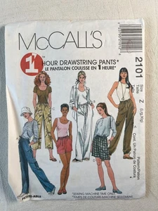 Pantalón corto cargo 2101 McCalls patrón de costura años 90 una hora con cordón tallas Lg XL - Imagen 1 de 4