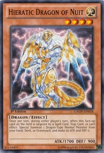 Hieratic Dragon of Nuit - GAOV-EN018 - Common - Unlimited Edition - Damaged - Picture 1 of 1