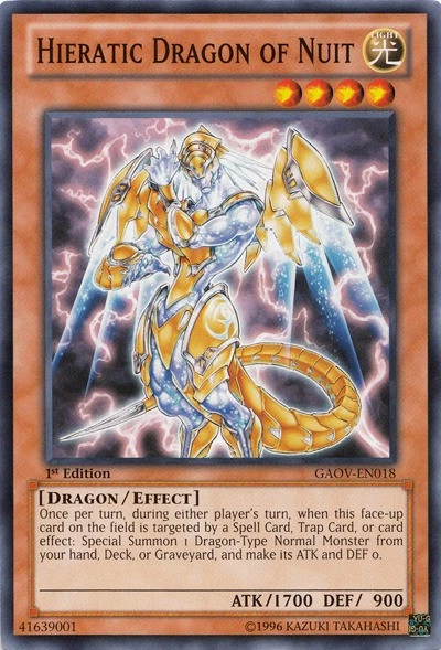 Hieratic Dragon of Nuit - GAOV-EN018 - Common - Unlimited Edition - Damaged - Image 1 of 1