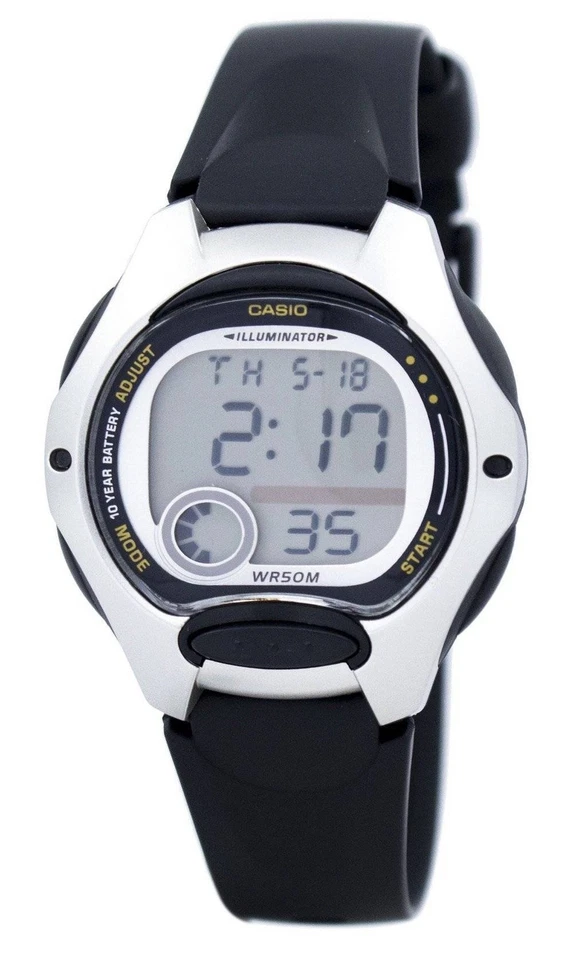 Casio Ladies Kids Digital Watch Lw200 Lw-200 Lw-200-1a Black Resin Alarm Quartz
