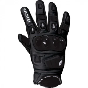 Richa Rock Short Cuff Leather Motorcycle Gloves Urban Street Black BARGAIN!!