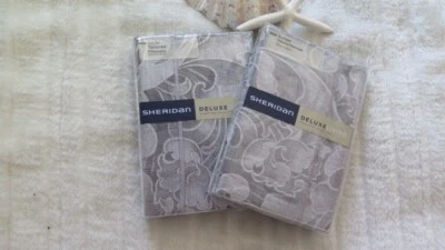 NEW SHERIDAN Guillaume Deluxe Living Signature (2) Pillowcases & (1) Europe ASH - Image 1 of 4