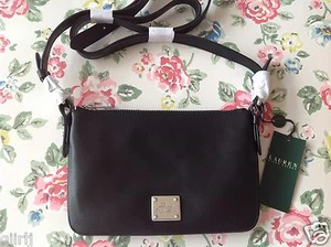 ⭐️BOLSO DE HOMBRO RALPH LAUREN⭐️Pequeño Plano NORBURY CUERO NEGRO⭐️ - Imagen 1 de 7