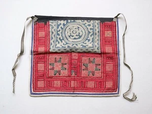 Vintage Chinese Hmong Miao Minority Embroidery Batik Apron / TA8032 - Picture 1 of 12