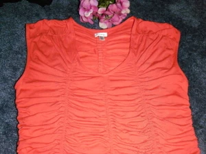 ZOWY Escapes Women Small/P Red Sleeveless Ruched Ladies - Picture 1 of 5