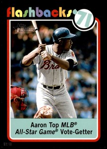 Hank Aaron 2020 Topps Heritage Baseball Flashbacks 5x7 #BF-1 /49 Braves