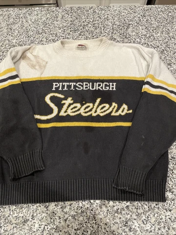 Vintage Pro Elite Pittsburgh Steelers Crewneck Sweater L Made In The USA Cover