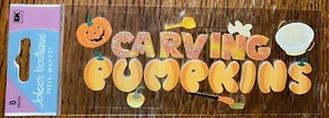 RARE Jolees CARVING PUMPKIN Title 3D HALLOWEEN JACK O LANTERN Scrapbook Stickers - Picture 1 of 5