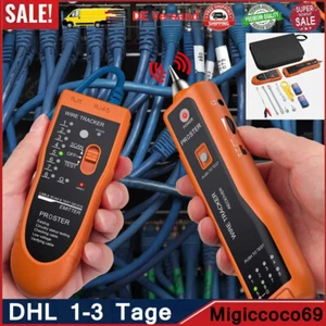 Kabeltester Netzwerktester Kabelfinder Leitung Kabelsucher f RJ45 / RJ11 LAN DSL - Bild 1 von 11