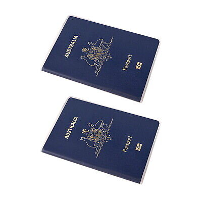 2X Passport Cover Transparent Protector Travel Clear Holder Organizer Wallet • 5$