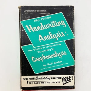 Handwriting Analysis Graphoanalysis M N Bunker 1967 Personality Types Book - Imagen 1 de 21