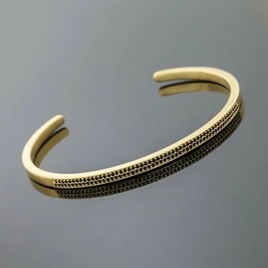 Brazalete Michael Kors tono oro plata de ley 925 diamante negro 3 mm nido - Imagen 1 de 6