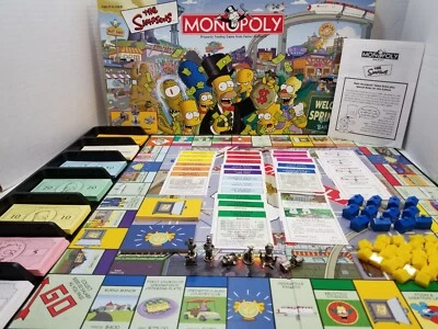 The Simpsons Edition Monopoly Board Game Parker Brothers 2001 Complete - Image 1 of 4