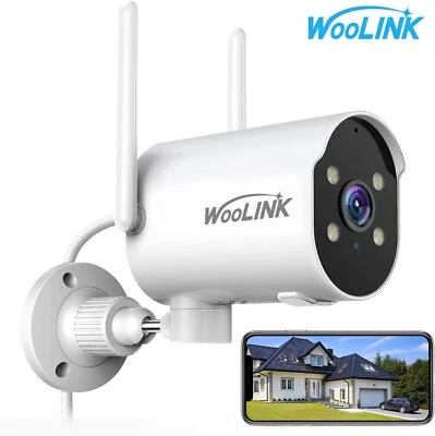 WOOLINK 2K Wireless IP Camera AC Power Wifi Home Security Camera System Outdoor