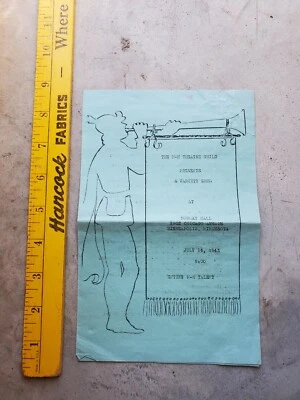 Norway Hall Minneapolis 1943 Hand Bill M-H Teatro Variedad Espectáculo Mago Obra  Foto 1 de 4