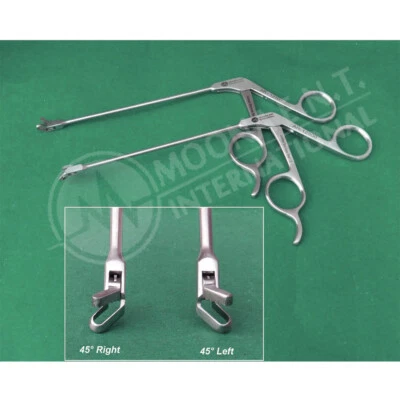 M.E.I New 45° Right & Left Punch Tips Arthroscopy Forceps, Working Length 13cm