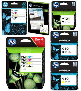 Original HP 912 XL HP912XL Tinte Drucker Patronen Office Jet 8012 8014 Pro 8022 - Bild 1 von 11