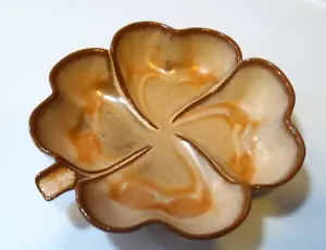 Frankoma Pottery 6” Four Leaf Clover Dish Peach GlowBeautiful Condition. - Picture 1 of 3