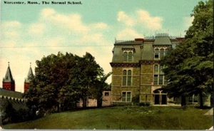 KAPPYSTAMPS X-18 ANTIQUE POSTCARD NORMAL SCHOOL WORCESTER MA UNUSED - Picture 1 of 2