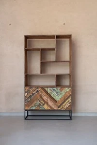 Libreria design vintage industriale shabby chic casa loft ferro legno - Foto 1 di 1