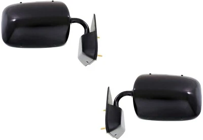 Mirrors For Chevy GMC Truck Pickup C/K 1988-1998 Pair Left Right Black Manual - Image 1 of 4