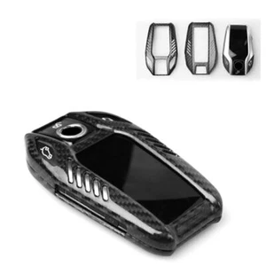 Carbon Fiber Car Key Fob Case Keychain For BMW 5 7 Series i8 G11 G12 2017+ 1x FL - Picture 1 of 5