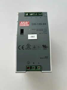 MW Mean Well Meanwell 5amp 24 VDC Power Supply DR-120-24 120w DIN Rail PSU - Picture 1 of 5