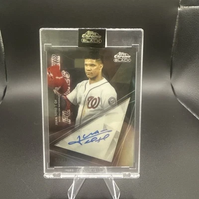 2020 Topps Chrome Black - Super Futures Autographs Juan Soto #SFA-JS /99 (AU) - Image 1 of 3